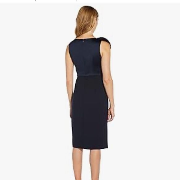 NWT Adrianna Papell Women's Crepe Back Satin Short Dress-X15 - Picture 3 of 6